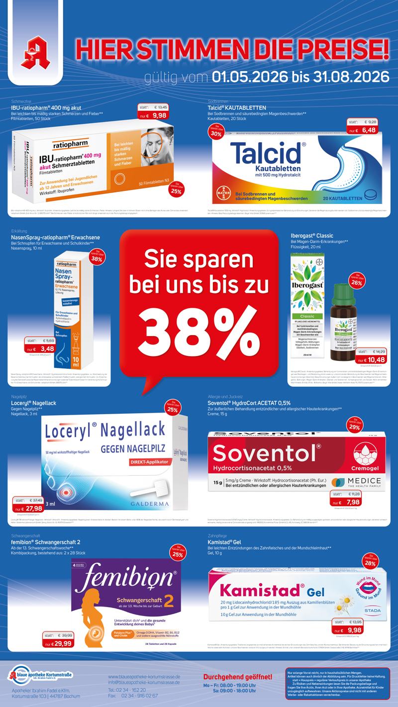Aktuelle Angebote Blaue Apotheke